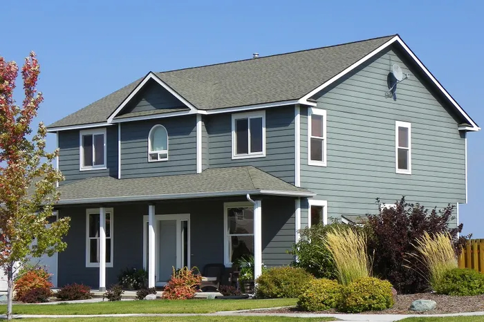 Blue home.