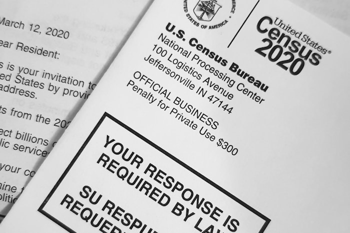 Census forms.